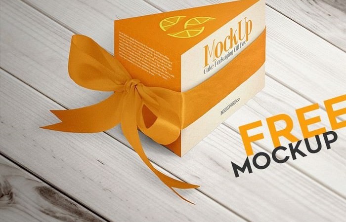 Cake Packaging Gift Box – Free PSD Mockup