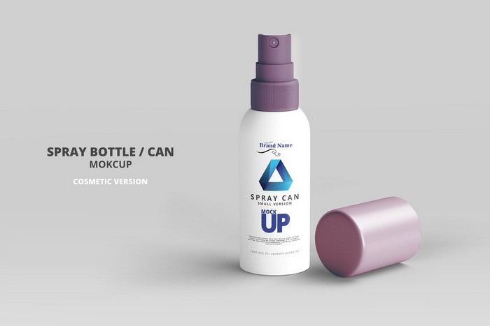 Cosmetic Spray Can Mockup