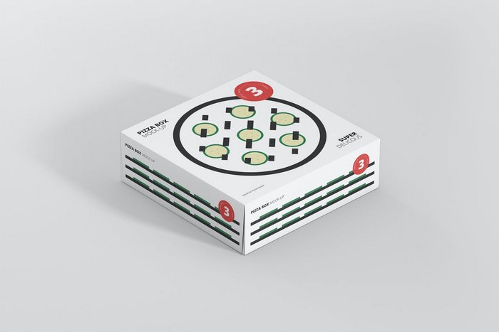 Pizza Box Mockup - Triple Pack