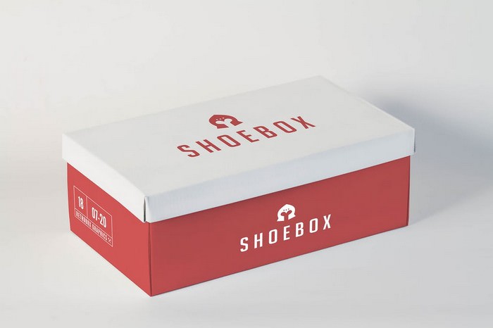 Shoe Box Branding Mock Up PSD