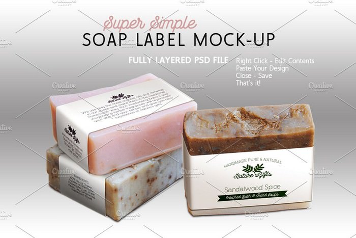 Soap Label Mock-up Horizontal
