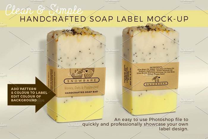 Soap Label Mockup, 2 sizes