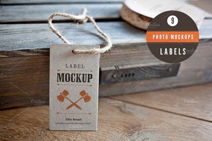 Labels - 9 Photo Mockups