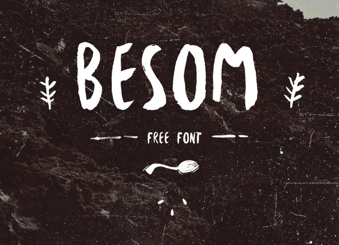 Besom Free Brush Font