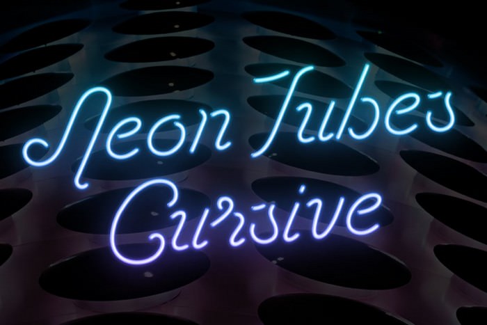 Cursive Neon Tubes Font