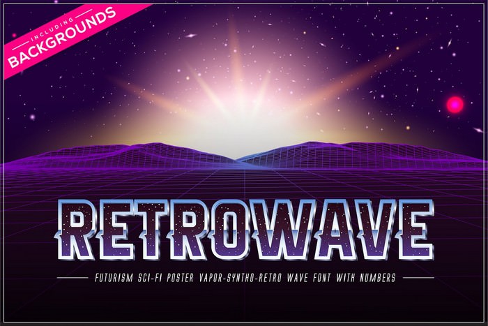 Retrowave Space OTF Vaporwave Font