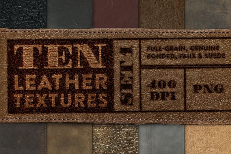 10 Leather Textures - Set 1