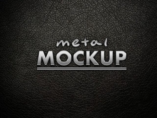 Creative Metal Logo Mockup (PSD) # 2