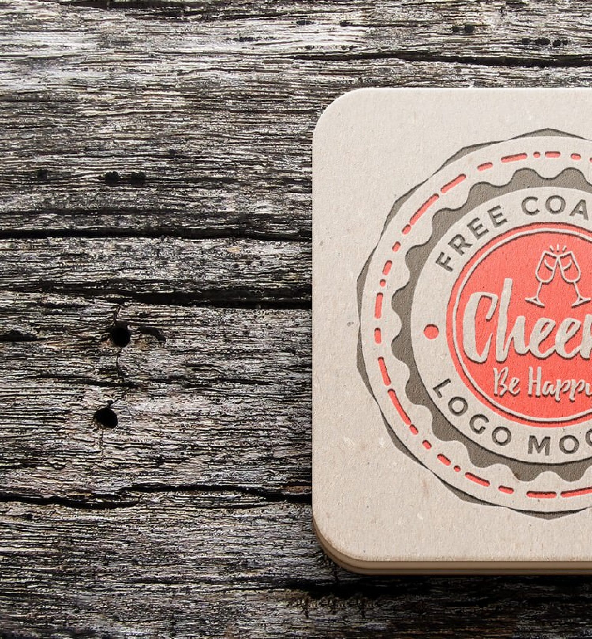 Download Free Coaster Logo PSD Mockup - Templatefor