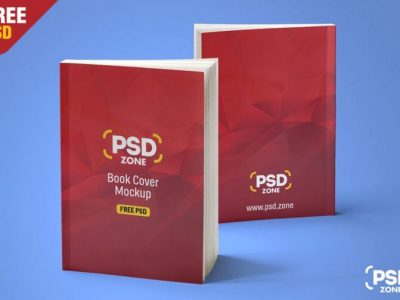 Standing Book Cover PSD Mockup