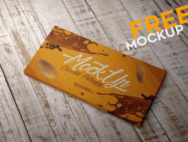 Realistic Chocolate Packaging Mockup (PSD)