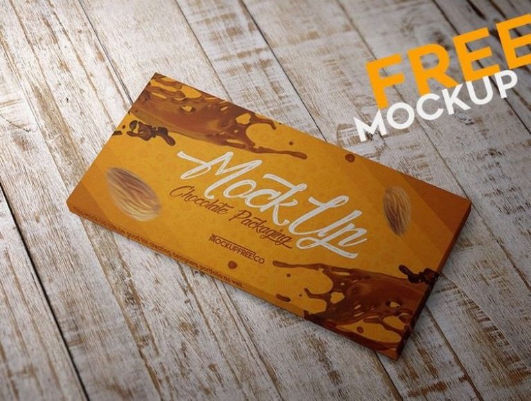 Realistic Chocolate Packaging Mockup (PSD) - Templatefor