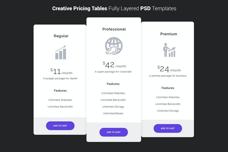 Creative Pricing Tables