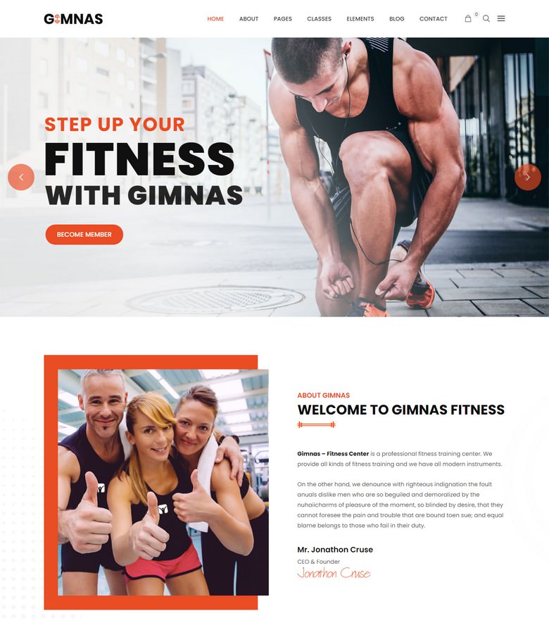 Gimnas - Gym Fitness WordPress Theme