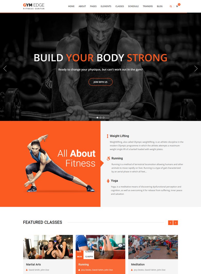 Gym Edge - Fitness WordPress Theme