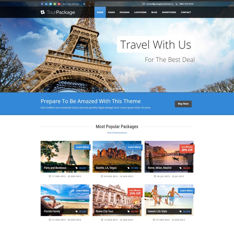 Tour Package - WordPress Travel Tour Theme