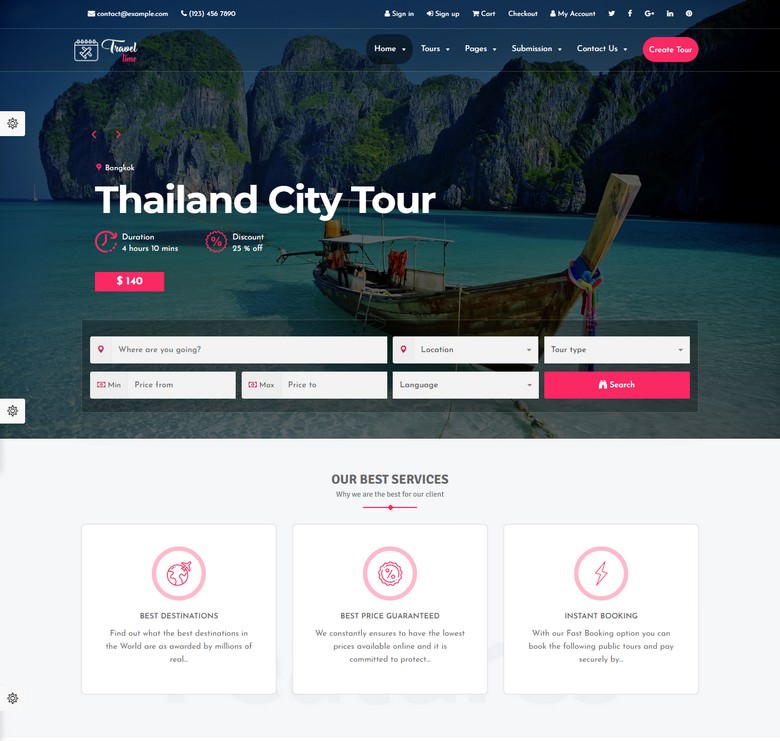 TravelTime - Agency WordPress Theme