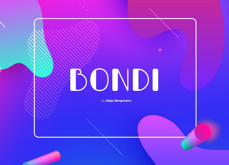 Bondi Free Font Typeface