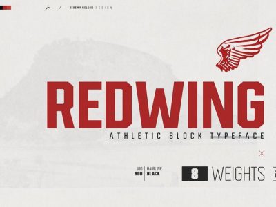 Redwing Free Athletic Block Display Typeface
