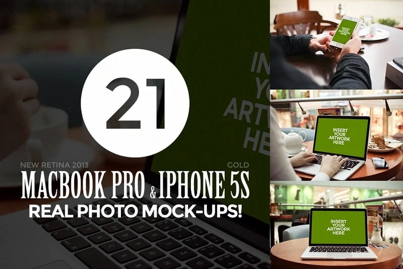 21 MacBook & iPhone Photo Mock-Ups!