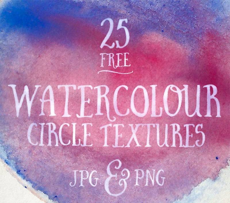 25 Free Watercolour Circle Textures