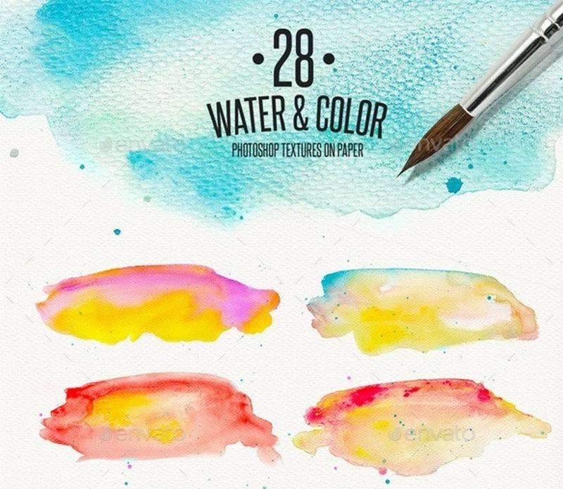 28 Watercolor Textures on Paper
