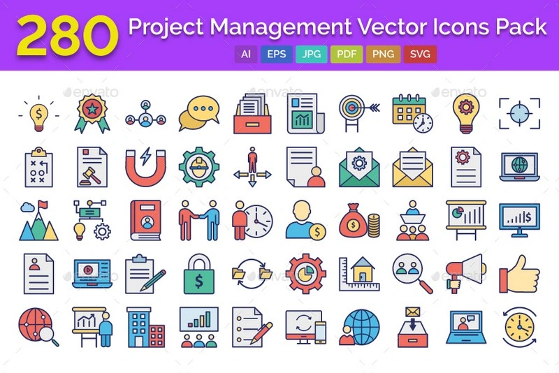 280 Project management Vector Icon