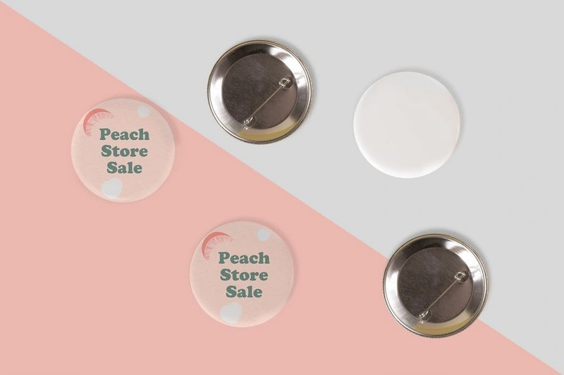3 Pin Buttons Mock Up