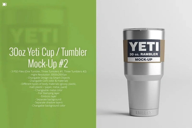 30oz. Yeti Cup Tumbler Mock-Up #2