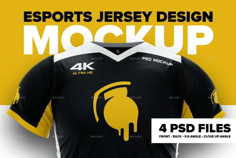 4K Esports Jersey Design Mockup