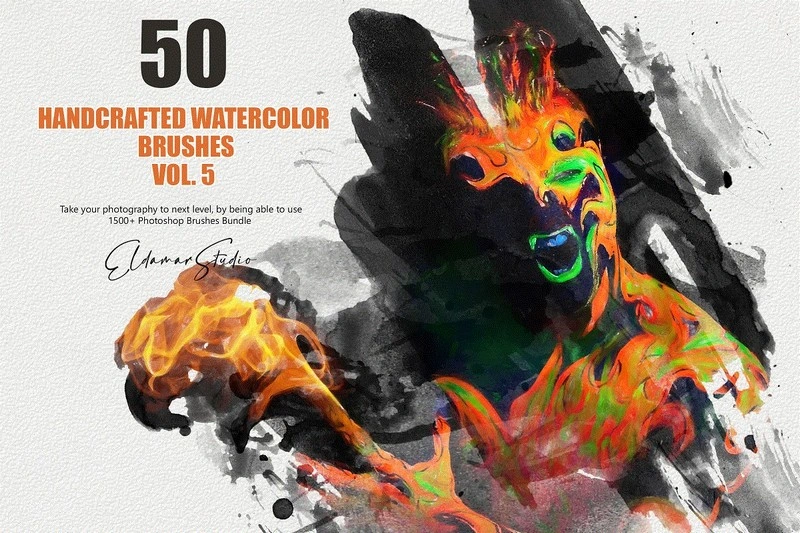 50 Handcrafted Watercolor Brushes 5