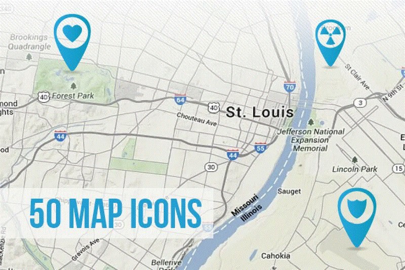50 Map Icons