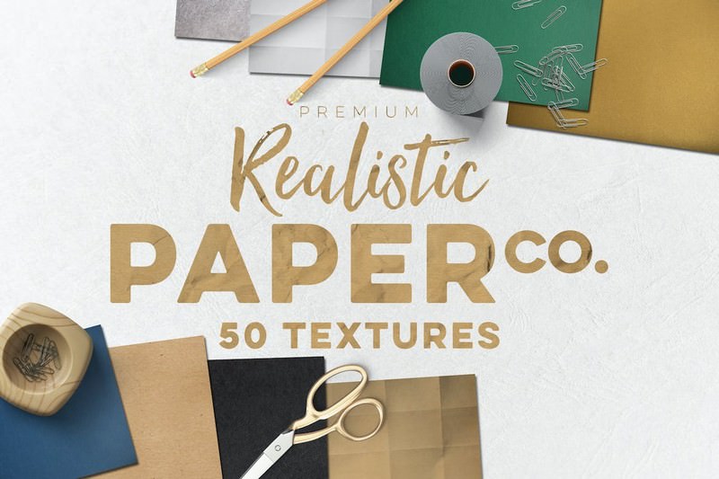 50 Paper Textures Set