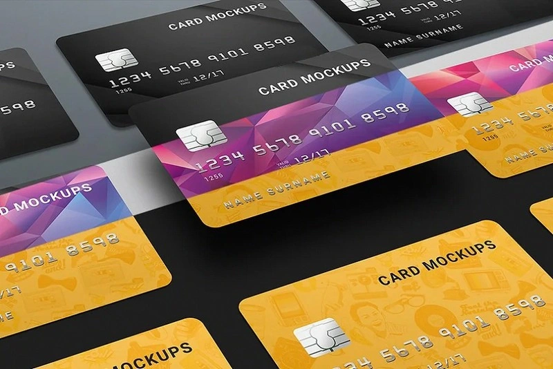 7 Credit Card Mock-Ups Bank