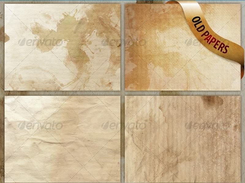 8 Old Paper Textures Backgrounds