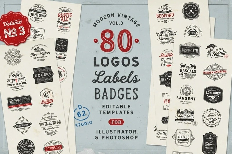 80 Modern Vintage Logos vol 3