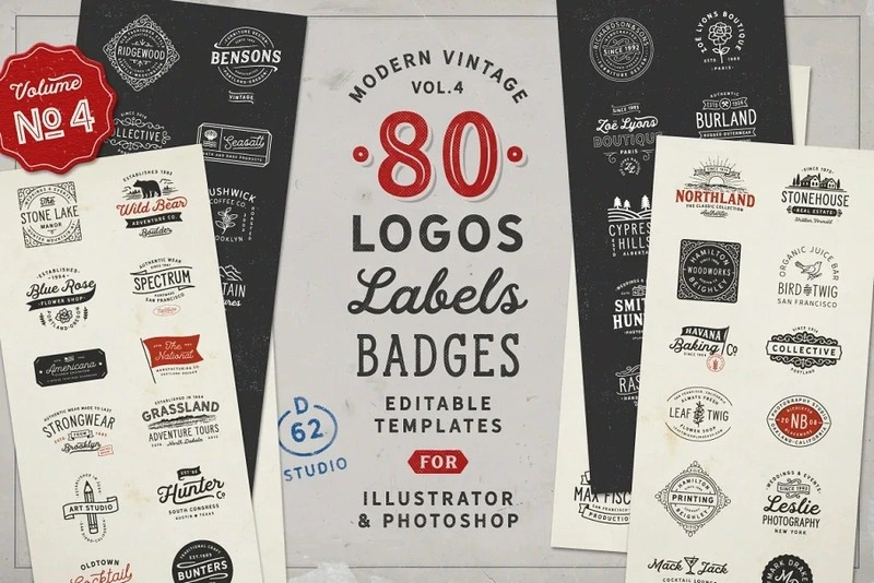 80 Modern Vintage Logos vol. 4
