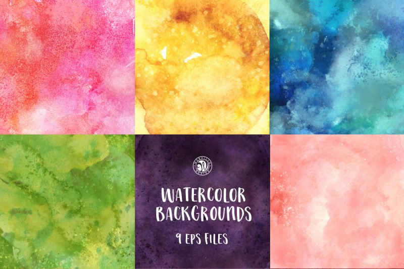 All 9 FREE Watercolor Backgrounds Examples