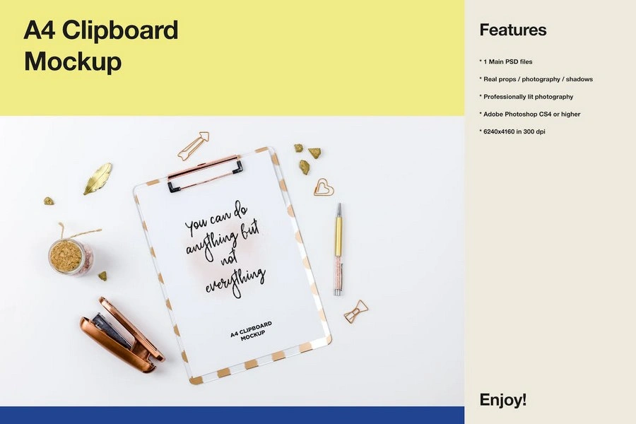 Example of A4 Clipboard Design Mockup