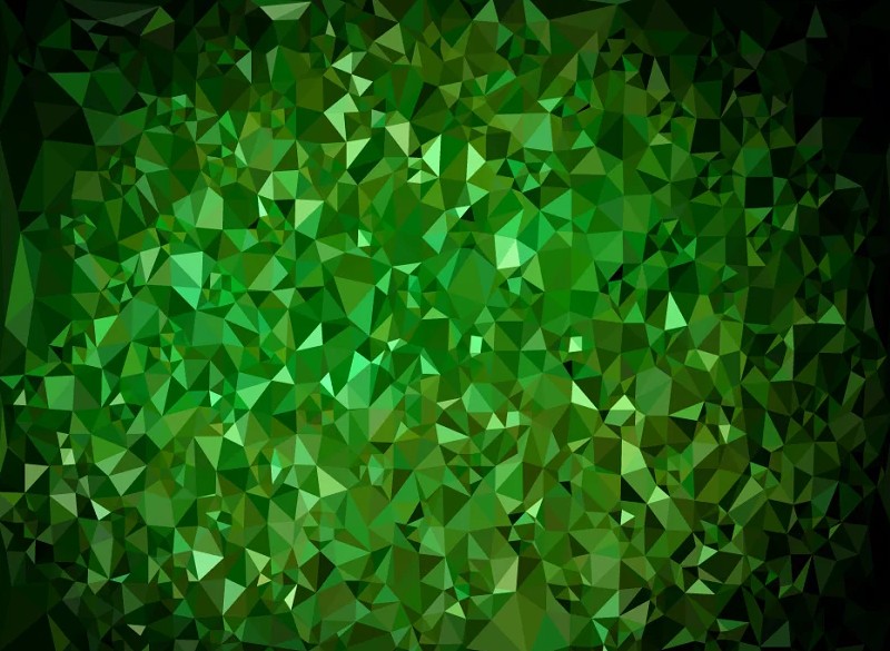 Abstract Triangular Green Background