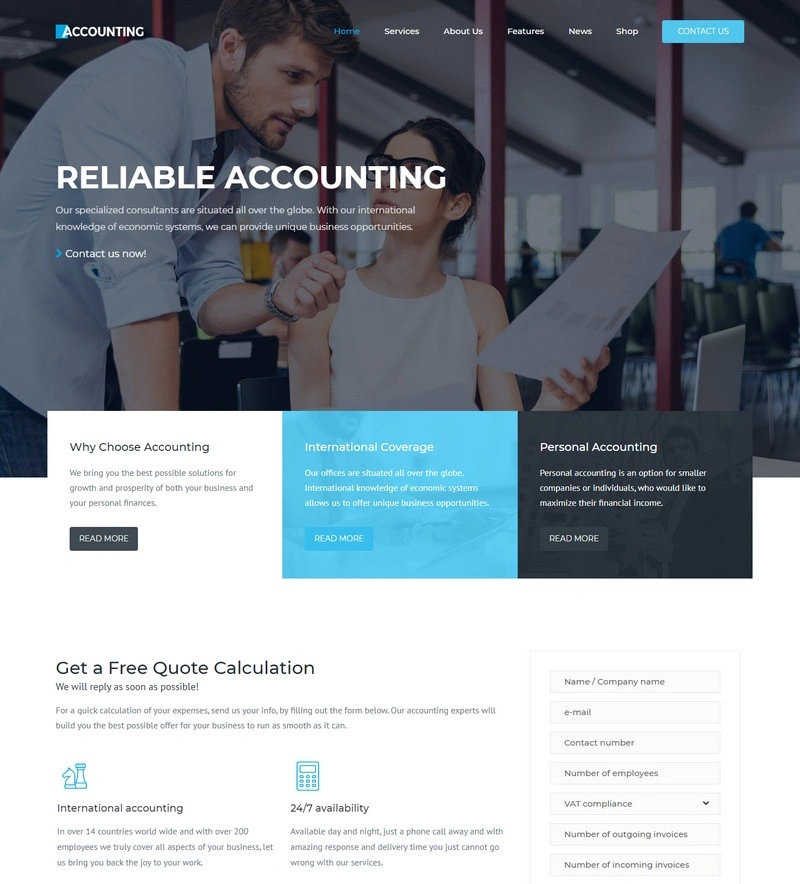 Accounting - Business WordPress theme