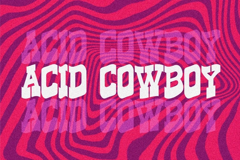Acid Cowboy OTF Psychedelic Typeface