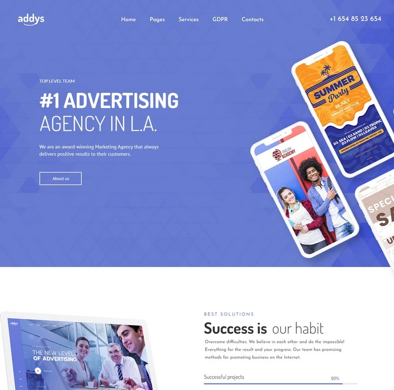 Addys - Advertising Agency WordPress Theme