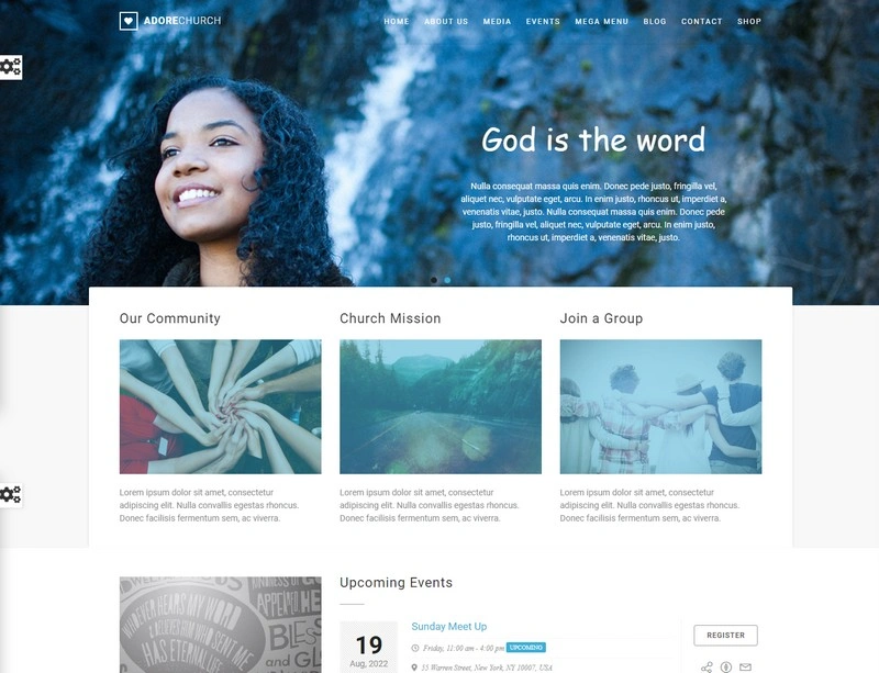 Adore Church - Responsive WordPress Theme