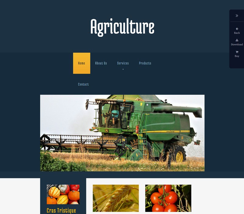 Agriculture Mobile Website Template