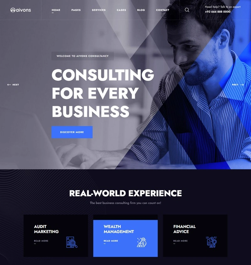 Aivons - Business Consulting WordPress Theme