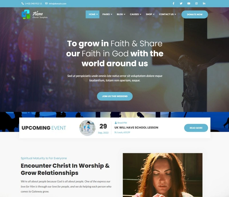 Alone – Church Non-profit WordPress Theme
