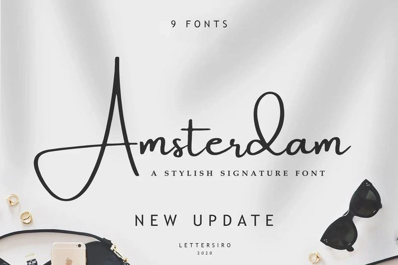 Amsterdam 9 Elegant Fonts