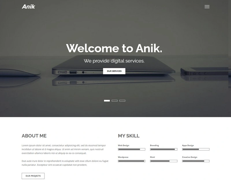 Anik - Personal Portfolio Template