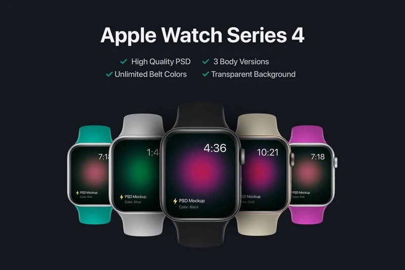 Apple Watch Series 4 Mockup